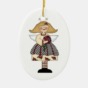 ornement d'ange rose