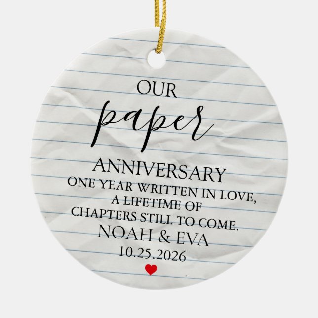 Ornement d'anniversaire en papier, Cadeau d'annive (Devant)