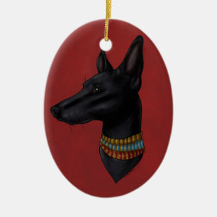 Ornement d'Anubis de rouge cramoisi