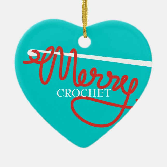 Ornement d'arbre de fil de Joyeux Noël de crochet (Devant)