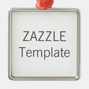 Ornement d'arbre de Noël CARRÉ Premium personnalis