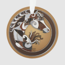 Ornement d'arbre de Noël de cheval