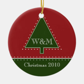 Ornement d'arbre de Noël de monogramme