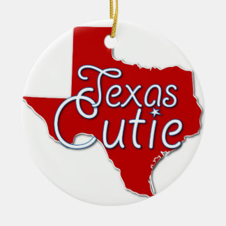 Ornement d'arbre de Noël du Texas Cutie