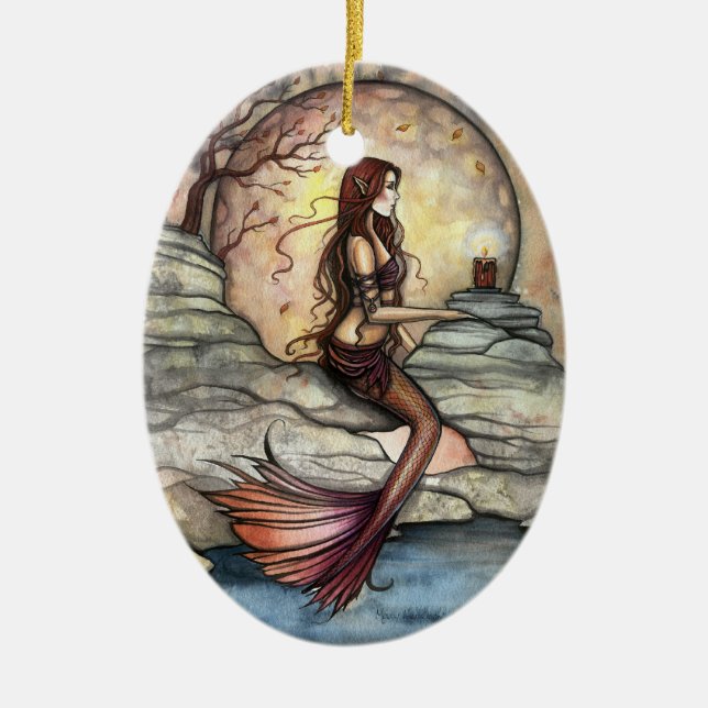 Ornement d'art de sirène de lagon tranquille (Devant)