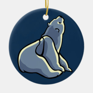 Ornement d'art d'ours polaire Ours Cadeau de souve