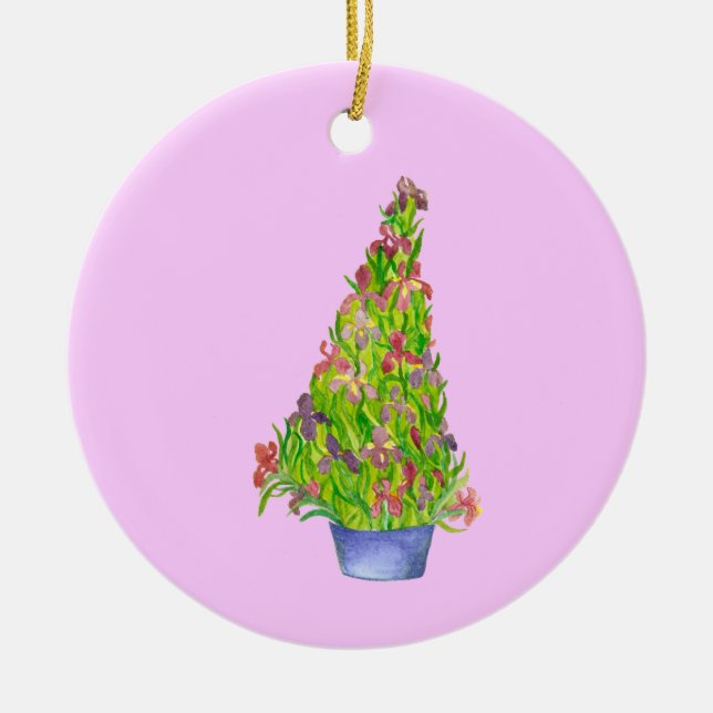 Ornement d'art iris de Noël (Devant)