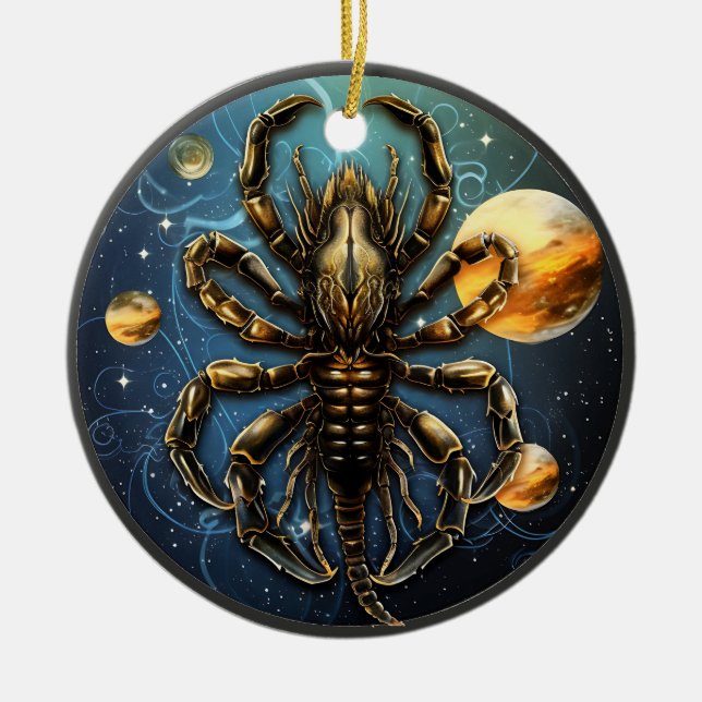 Ornement d'astrologie personnalisée Zodiac Scorpio (Devant)