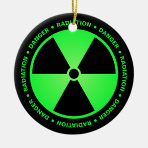 Ornement d'avertissement de rayonnement vert