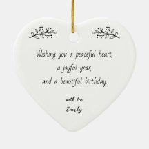 Ornement de anniversaire avec photo et message per