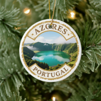 Ornement de badge de voyage aux Açores Portugal –
