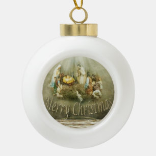 Ornement de bal en céramique de Noël, Jésus Christ