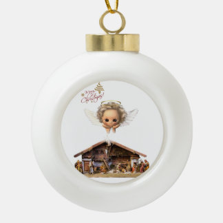 Ornement de bal en céramique de Noël, Jésus Christ