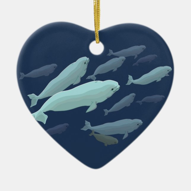 Ornement de baleine personnalisé par ornement de (Devant)