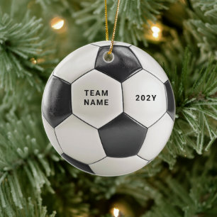 Ornement de ballon de football Nom de l'équipe p
