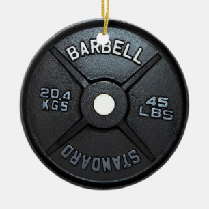 Ornement de barbell Plate Tree