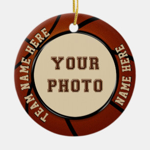 Ornement de basketball personnalisé avec photo