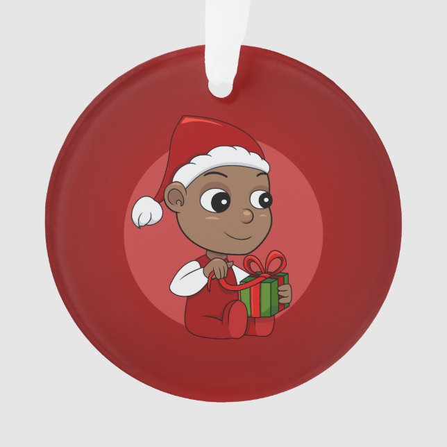 Ornement de bébé de dessin animé de Noël (devant)