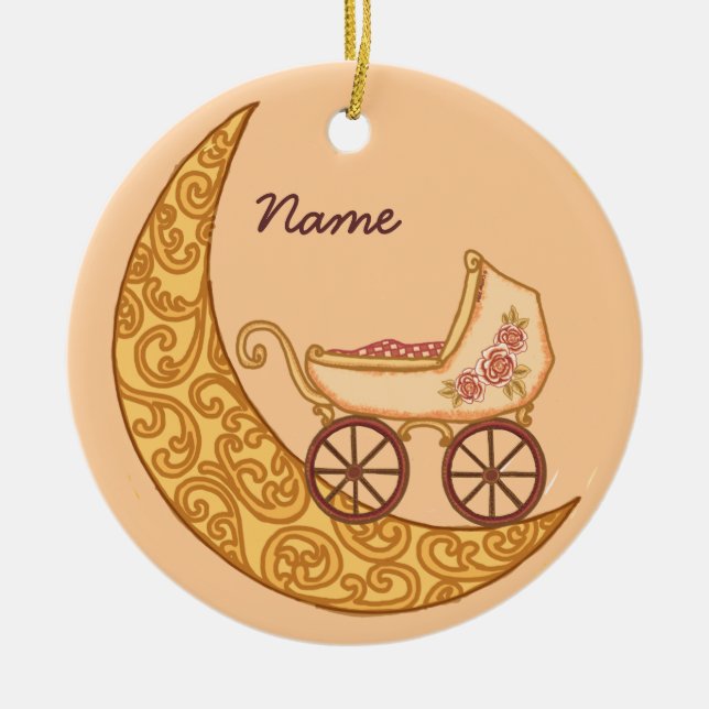 Ornement de bébé lune (Devant)