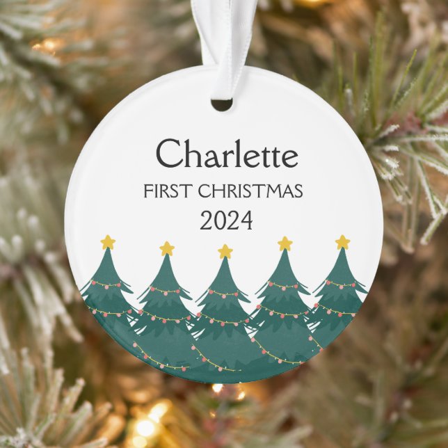 Ornement de bébé personnalisé - Le premier Noël de (Arbre)