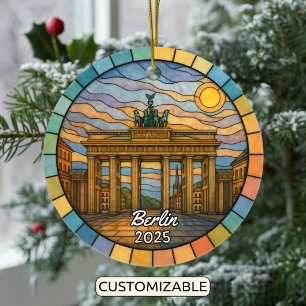 Ornement de Berlin en Verre Trait Personnalisé, Al