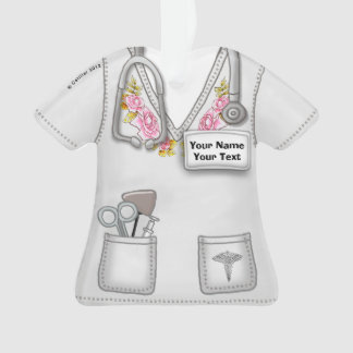 Ornement de blouses médicales Roses blanches pour