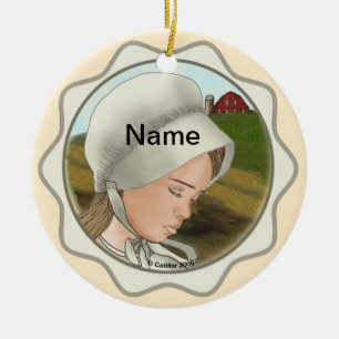 Ornement de bonnet de fille amish