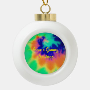 Ornement de boule de Noël de regard de colorant d