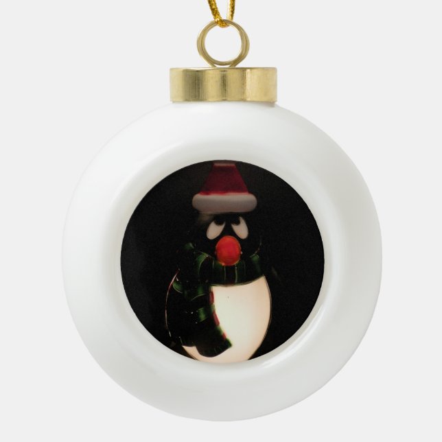 Ornement de boule de pingouin (Devant)
