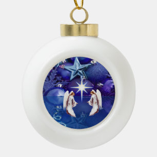 Ornement de boule en céramique de Noël, ange de No