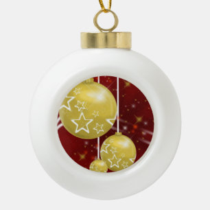 Ornement de boule en céramique de Noël, boules d'o