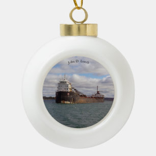 ornement de boule ou de flocon de neige John D. Le