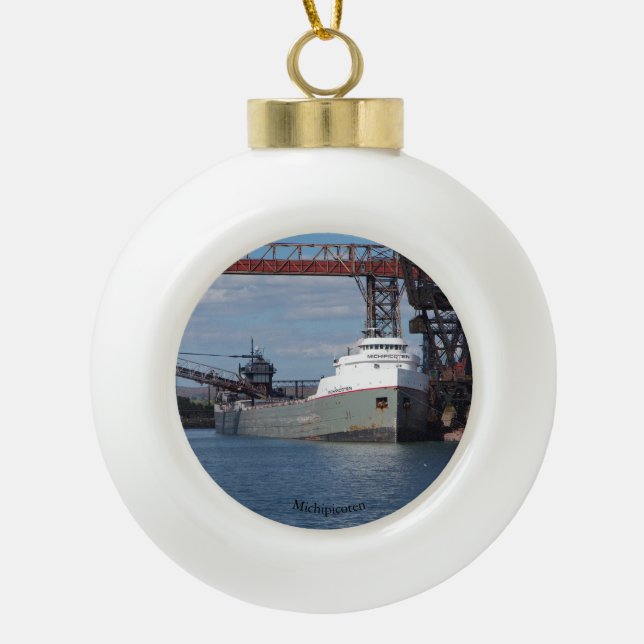 Ornement de boule ou de flocon de neige Michipicot (Devant)