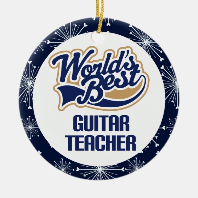 Ornement de cadeau de professeur de guitare (Devant)