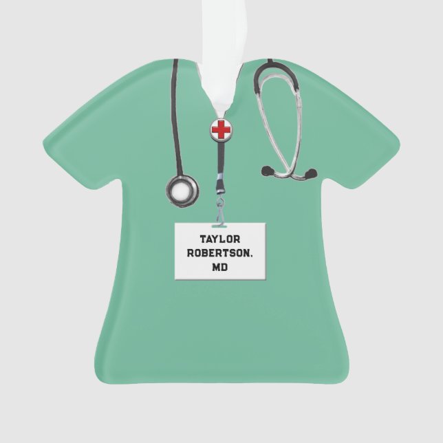 Ornement de cadeau de vacances de docteur (devant)
