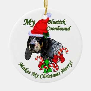 Ornement de cadeaux de Noël de Coonhound de
