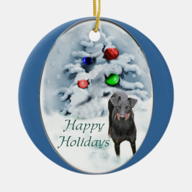 Ornement de cadeaux de Noël de Manchester Terrier (Devant)