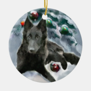 Ornement de cadeaux de Noël pour chien berlinois b
