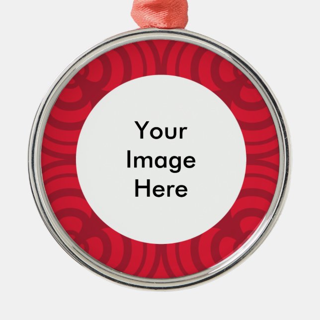 Ornement de cadre rouge avec place pour la photo (Devant)