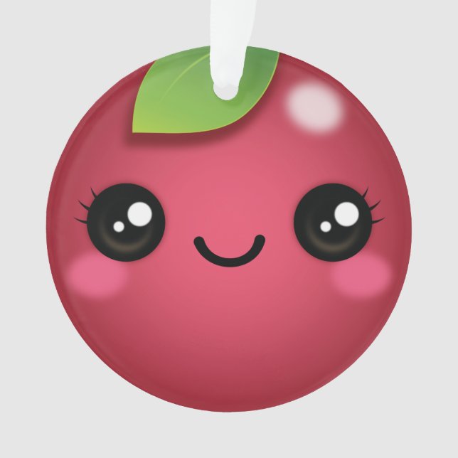 Ornement de canneberge Kawaii (devant)