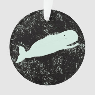 ornement de cercle de baleine blanche