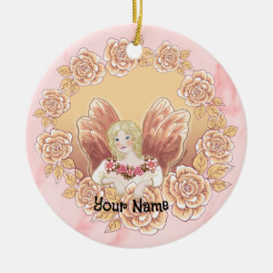 Ornement de cercle de fées aux roses