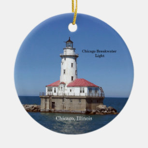 ornement de cercle de lumière de Chicago Breakwate