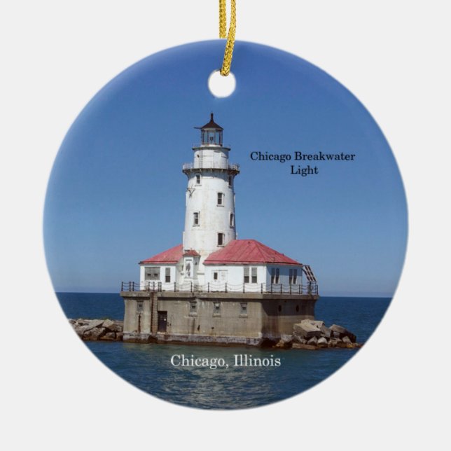 ornement de cercle de lumière de Chicago Breakwate (Devant)