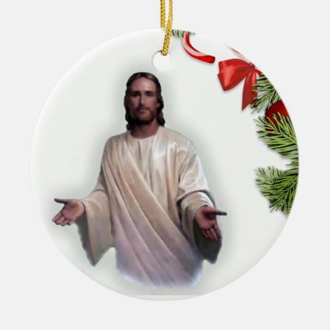 Ornement de cercle de Noël, Jésus-Christ (Devant)