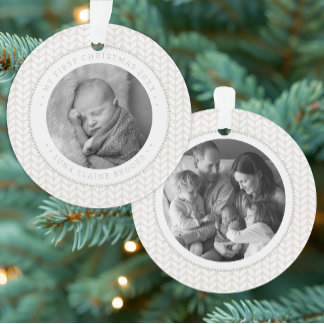 Ornement de cercle pour le premier Noël cosy