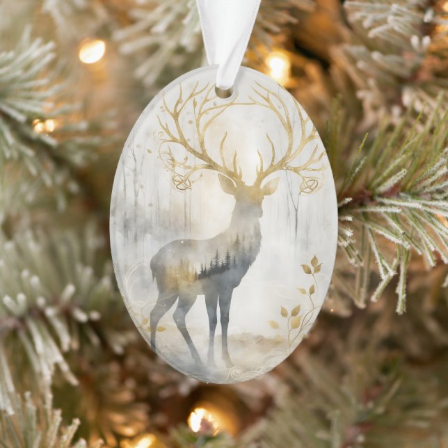 Ornement de cerf gardien tissé de rêve (Arbre)