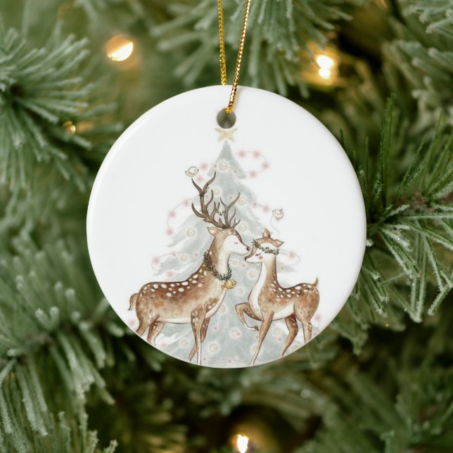 Ornement de cerfs de Noël fantaisiste (Arbre)