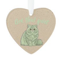 Ornement de chat "Got That Quiet" - cadeau pour ch