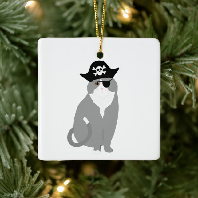 Ornement de chat pirate (Arbre)